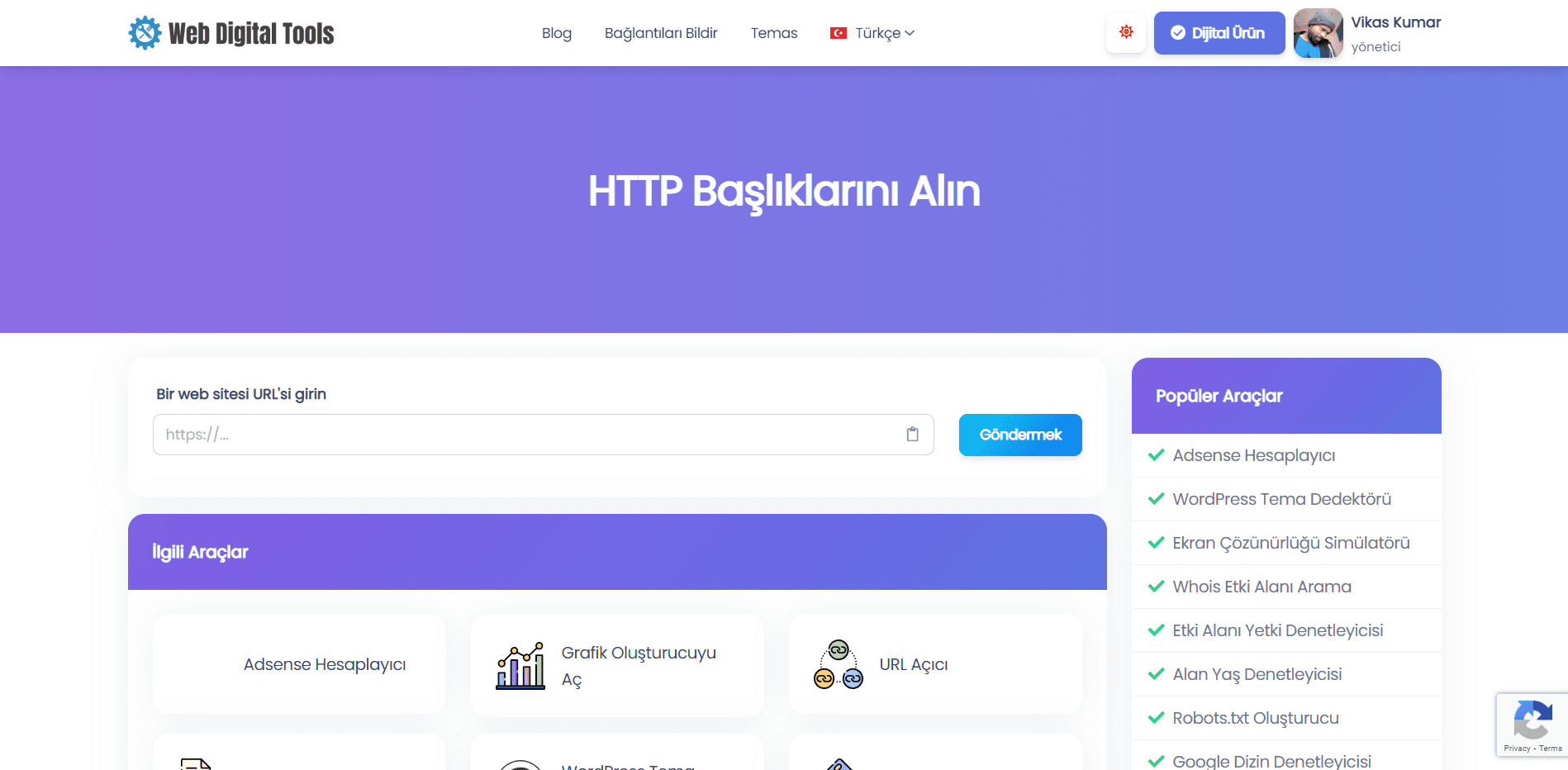 HTTP Başlıklarını Alın