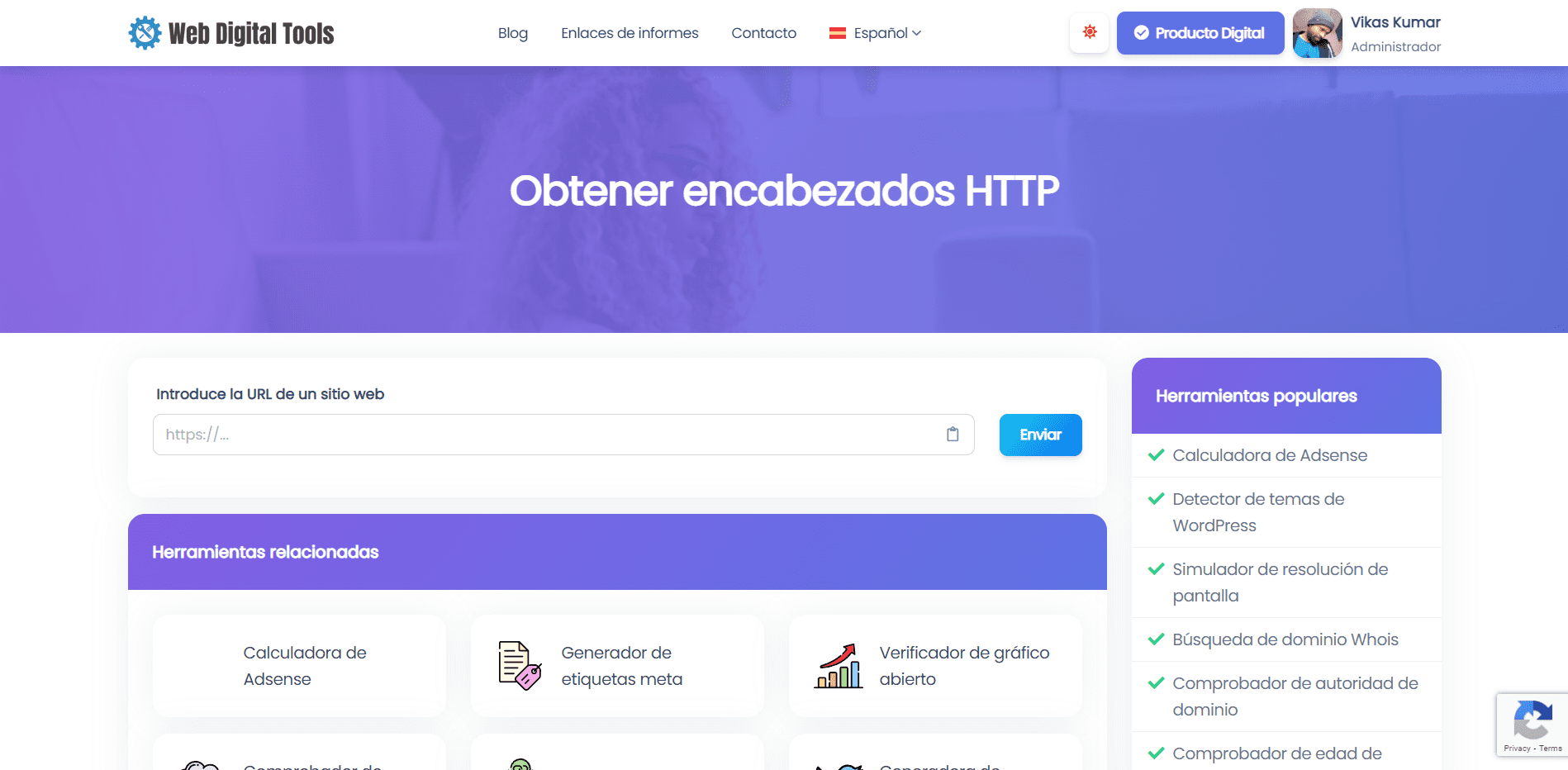 Obtener encabezados HTTP