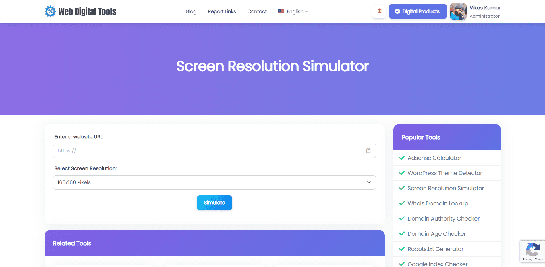Screen Resolution Simulator