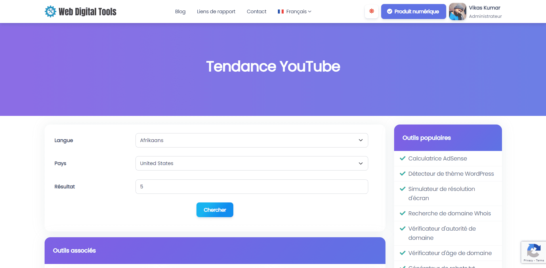 Tendance YouTube