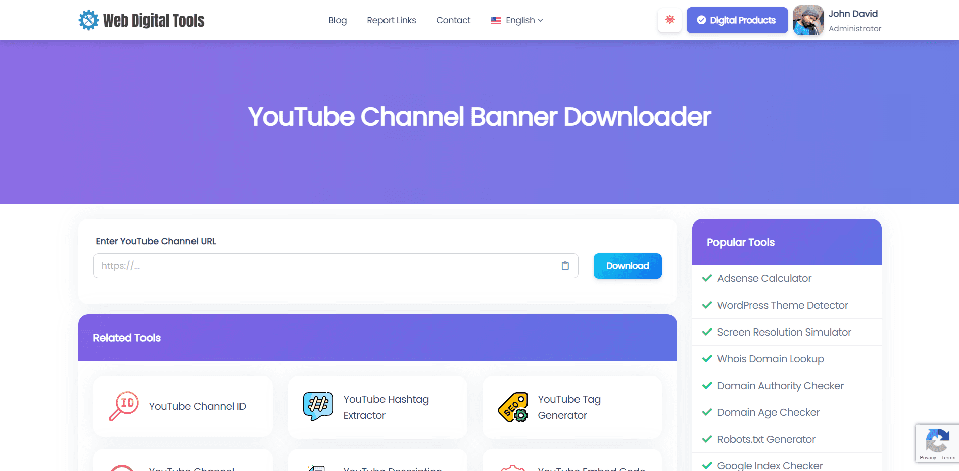 YouTube Channel Banner Downloader