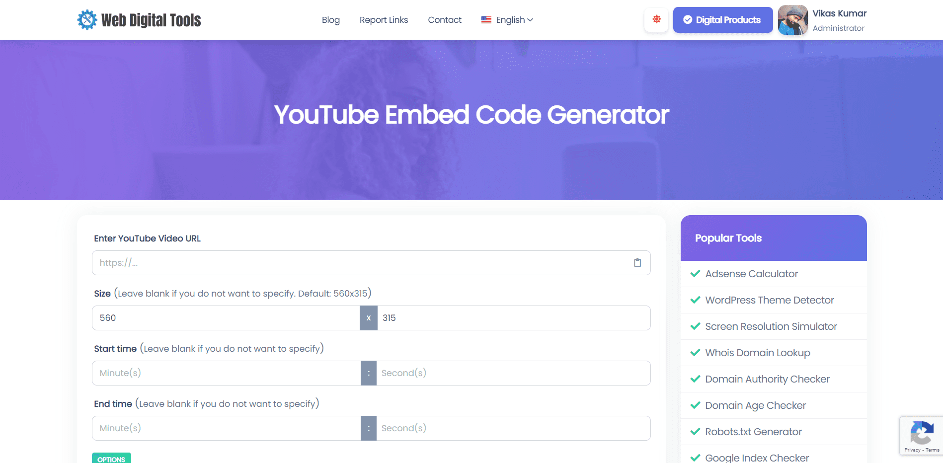YouTube Embed Code Generator