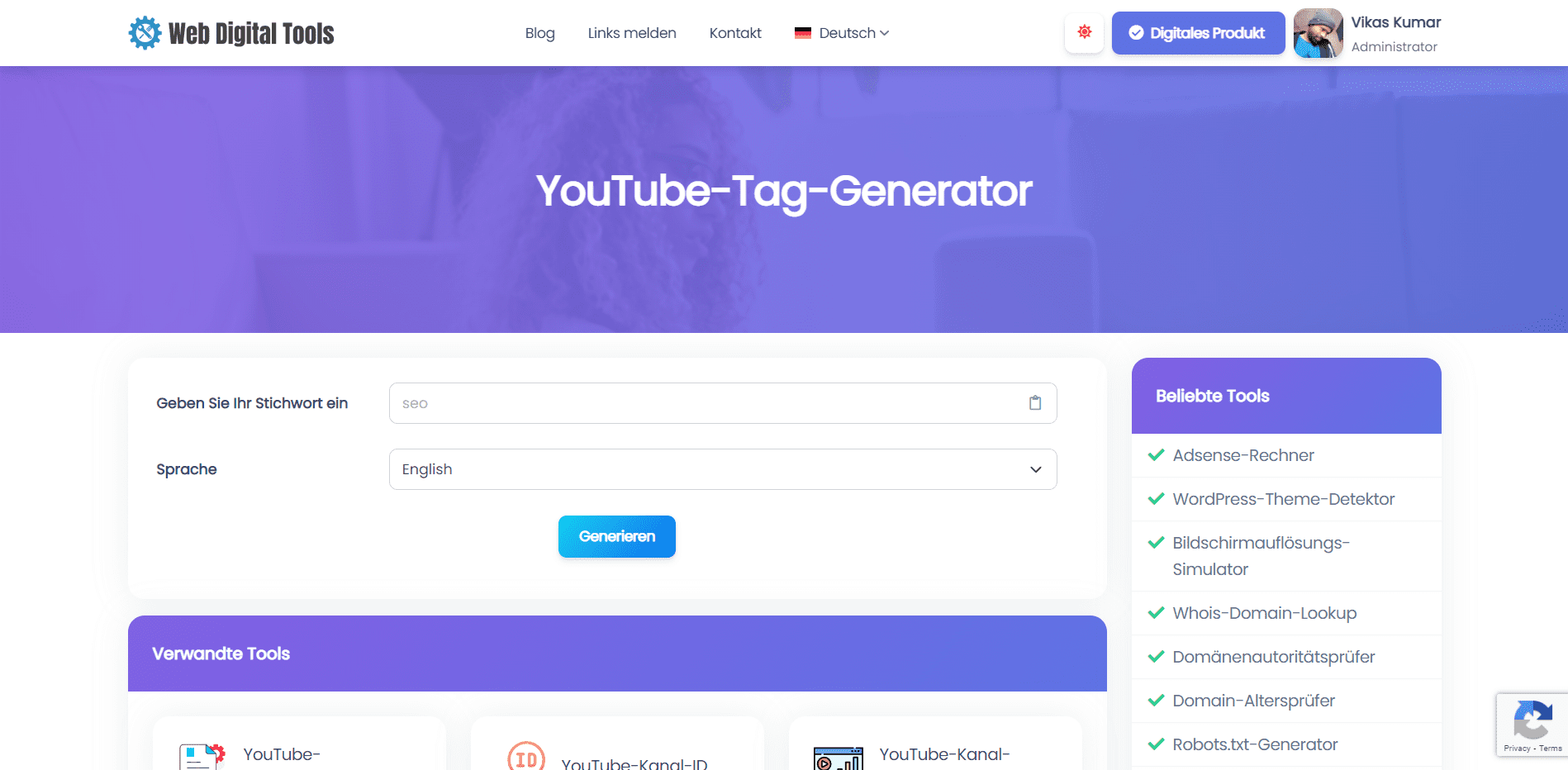 YouTube-Tag-Generator