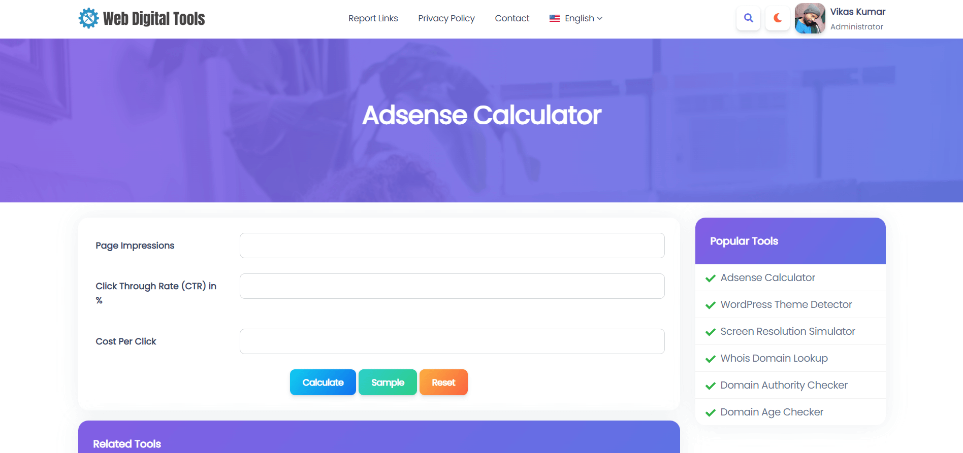Adsense Calculator