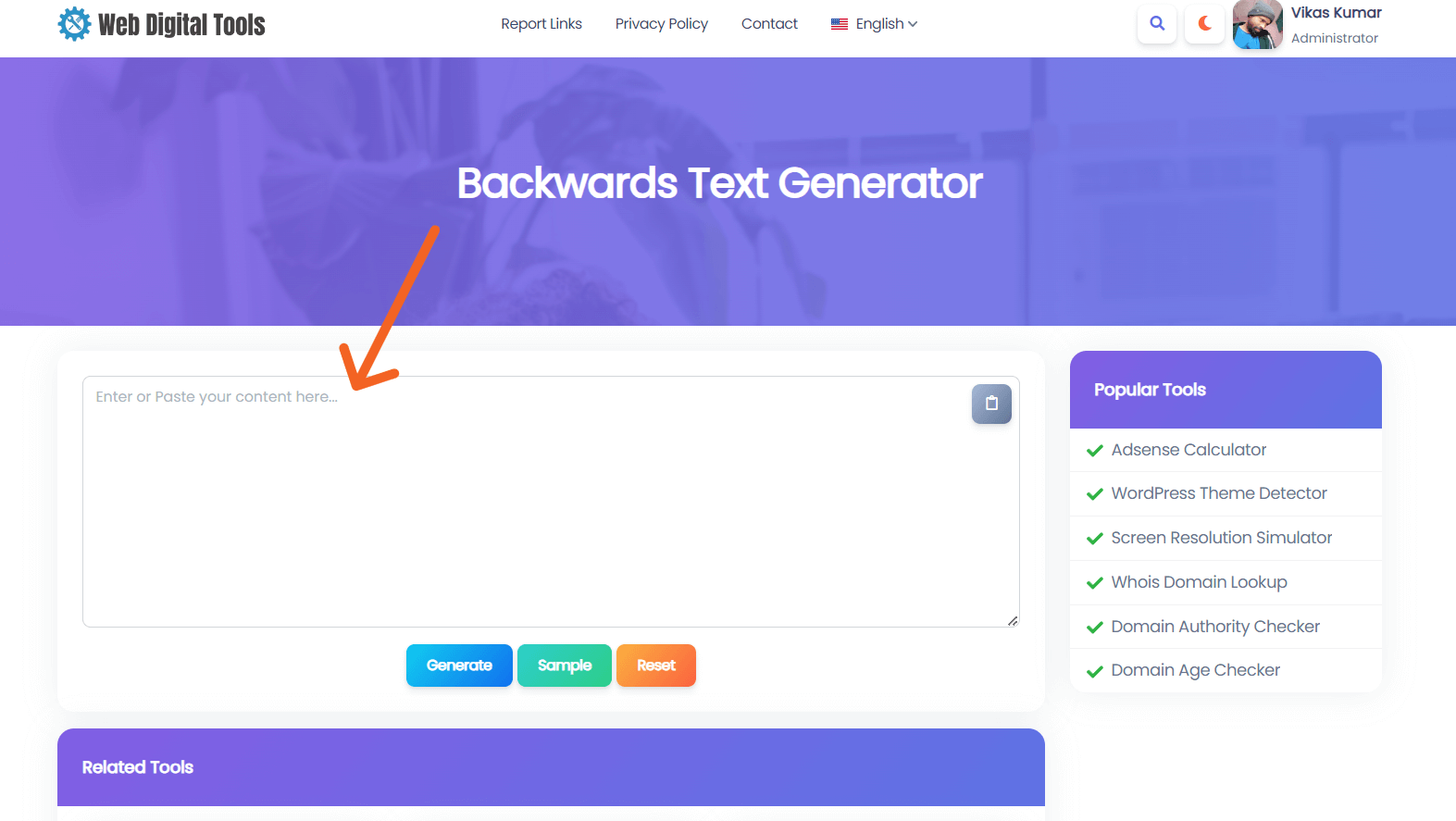 backwards-text-generator-en